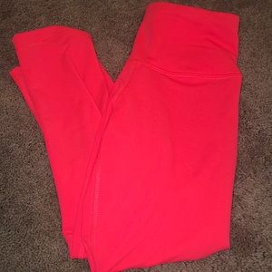 Neon orange High waisted leggings